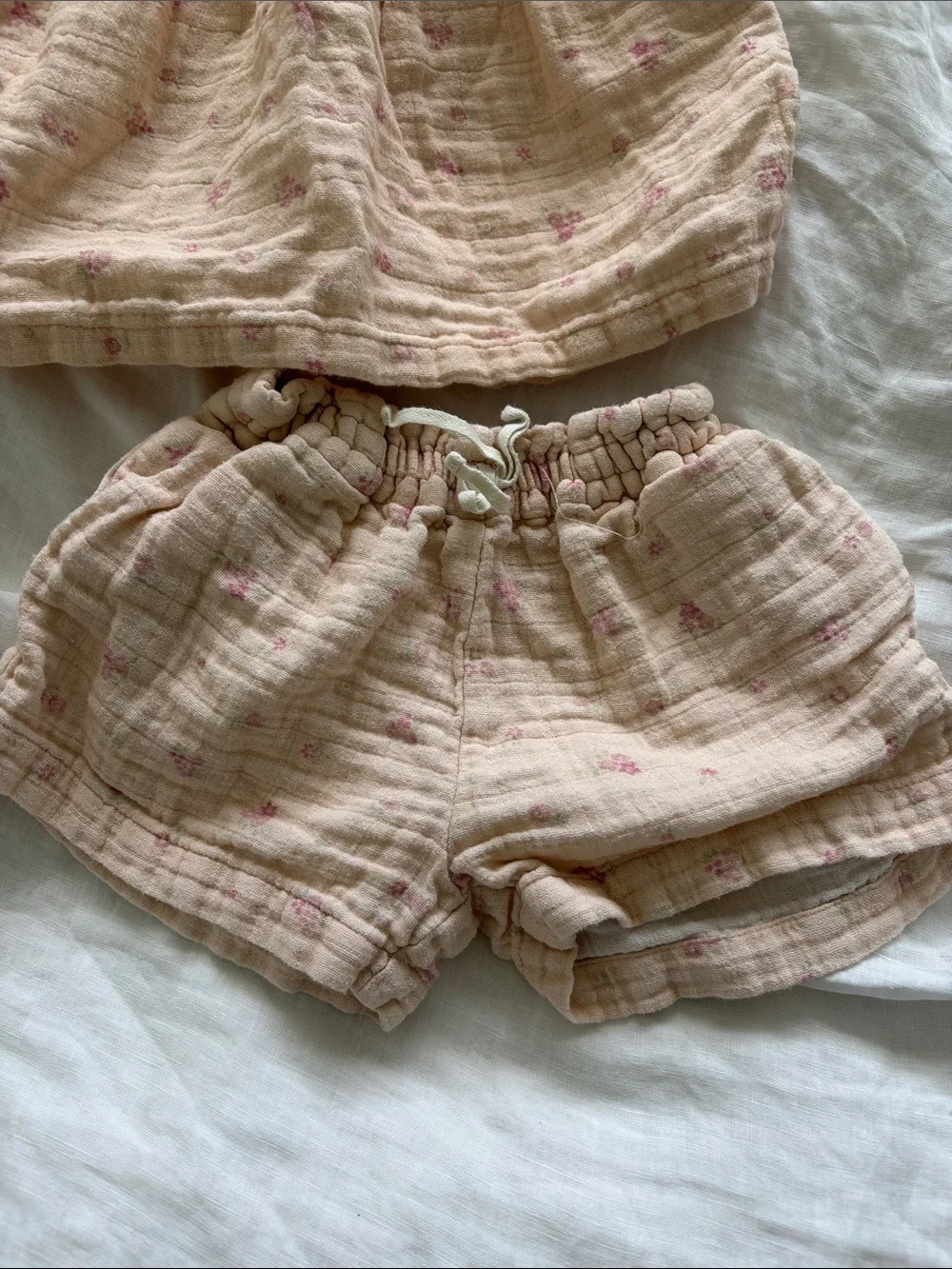 Jamie Kay muslin Toddler tank shorts set.